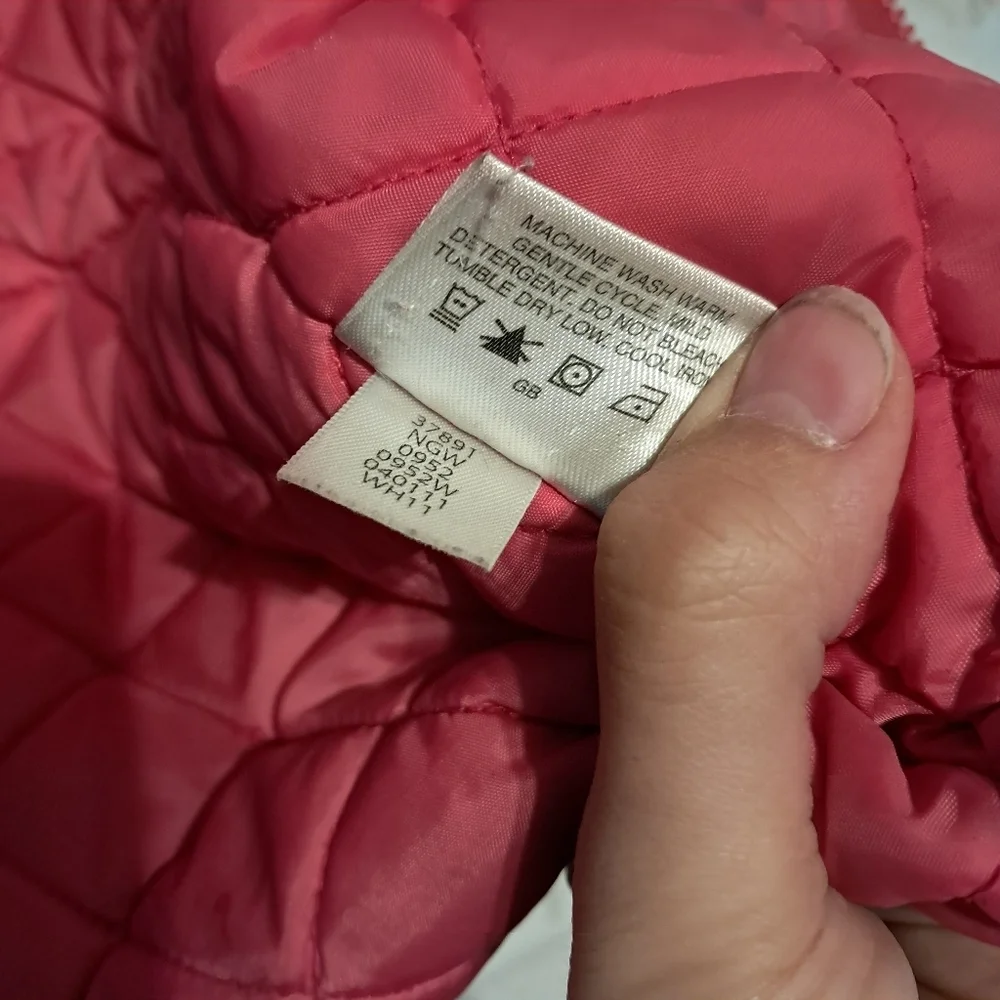 Hanna Andersson Girls Winter Jacket Size 110 in Pink Paisley Detachable Hood